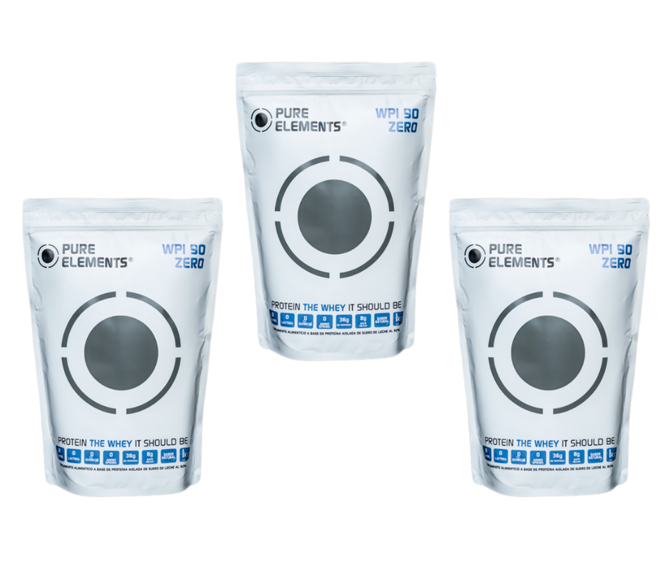 3 pzas Proteina natural SIN SABOR WPI 90 Zero 1kg ($888 c/u)
